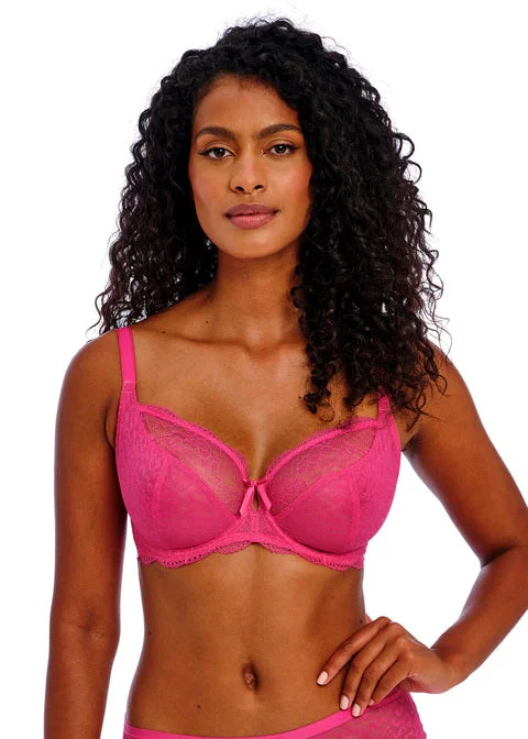 smoothing high-neck braFreya Fancies Hot Pink Uw Plunge Bra