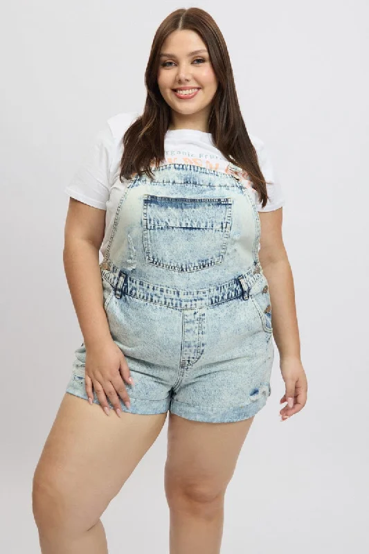 Women's Boho ShortsDenim Overall Shorts