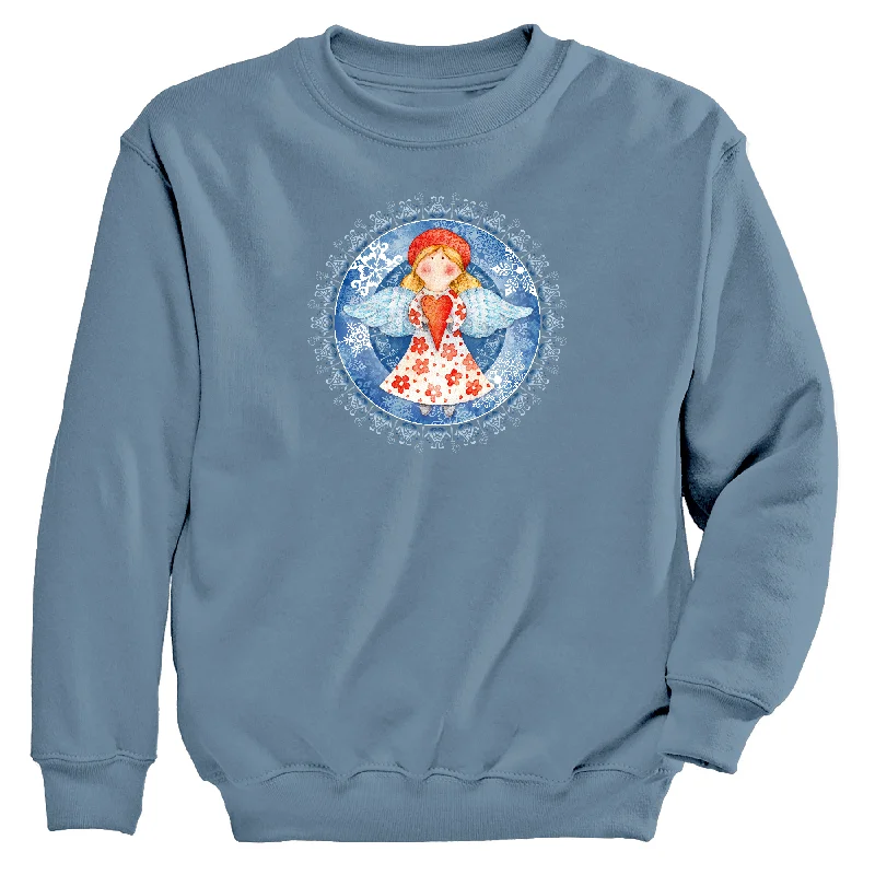 Women's Hooded Sweatshirts with Magnetic ClosureAngel Love Women's Sweatshirt