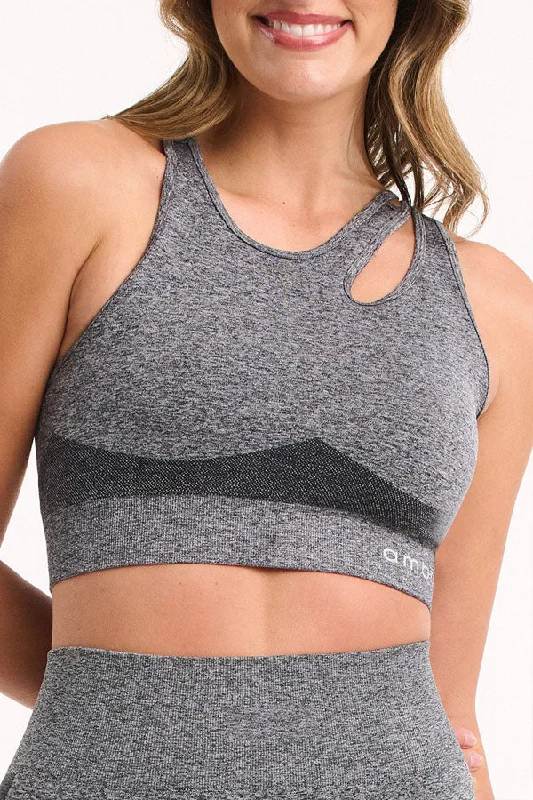 seamless nursing bra with easy-access clipsAsymmetric Crop