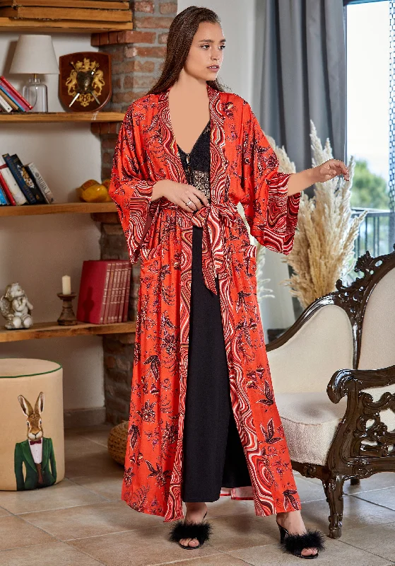 women's pajamas made from organic cottonS&L Long Robe Set