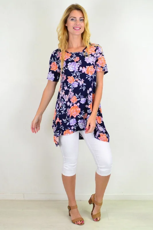 Women's Lightweight ShortsFloral Flamingo Tunic Top