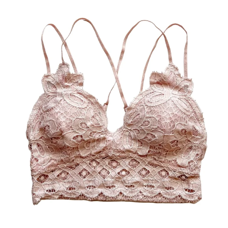 maternity support braLight Pink Crochet Bralette