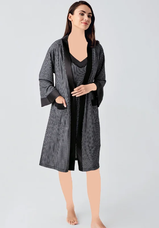 women's pajamas for all-night comfortS&L Viscose 2 Piece Robe Night Gown Set