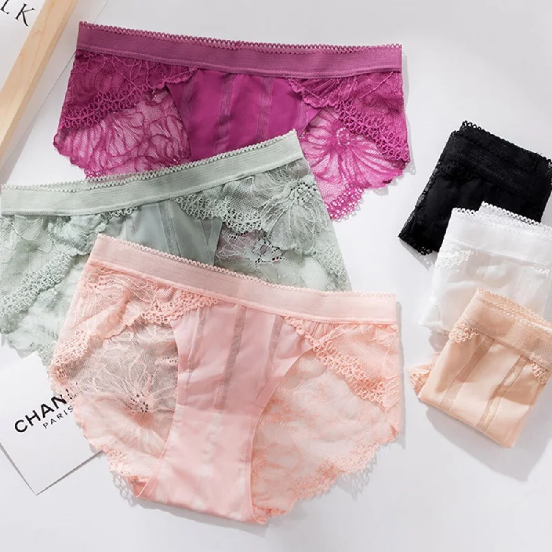 eco-friendly underwear made from sustainable materialsLacy panties 3 pieces set