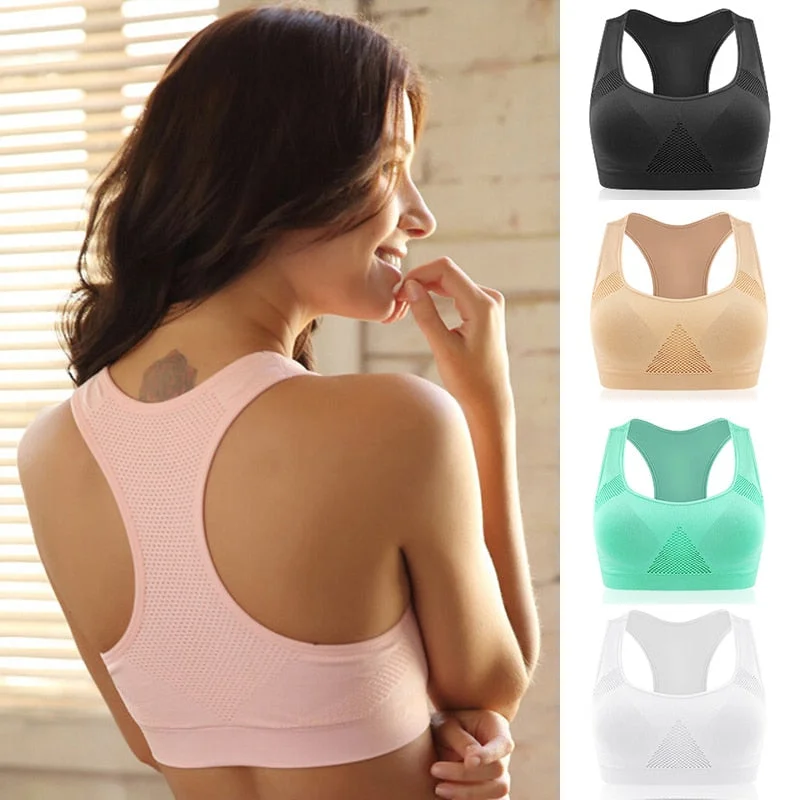 backless bra with invisible strapsWomen Female Dry Quick Push Up Natural Color Sports Bra Tank Tops Yoga Shirt with Padding For Running Fitness Gym Bras