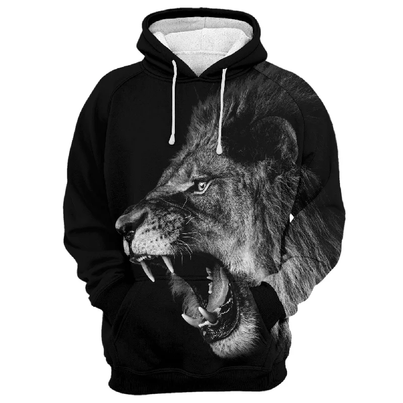 Women's Hooded Sweatshirts with Mid WaistAngry Lion Hoodie