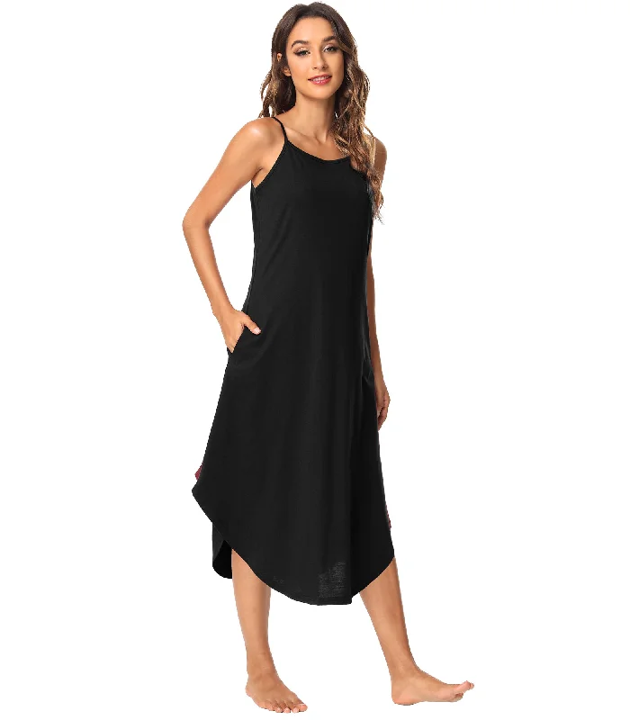 women's pajamas for winter warmthWiWi Long Nightgowns for Women Sleeveless Night Dress