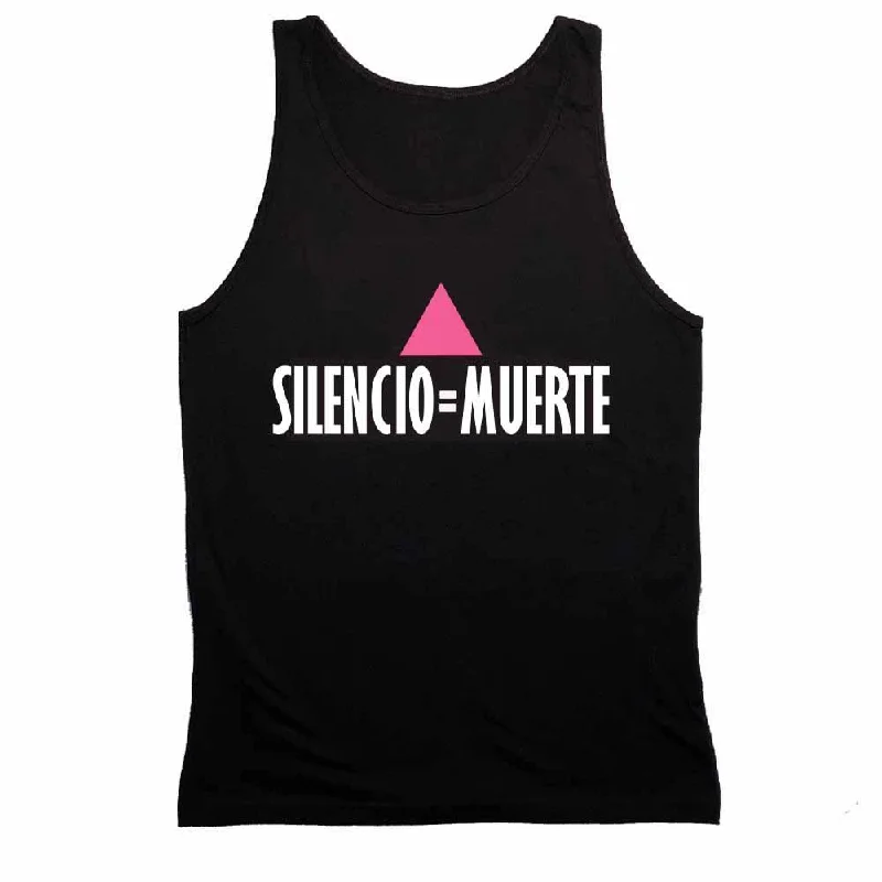 Women's Blouse with Collarless DesignSilencio = Muerte Tank supporting Ali Forney Center