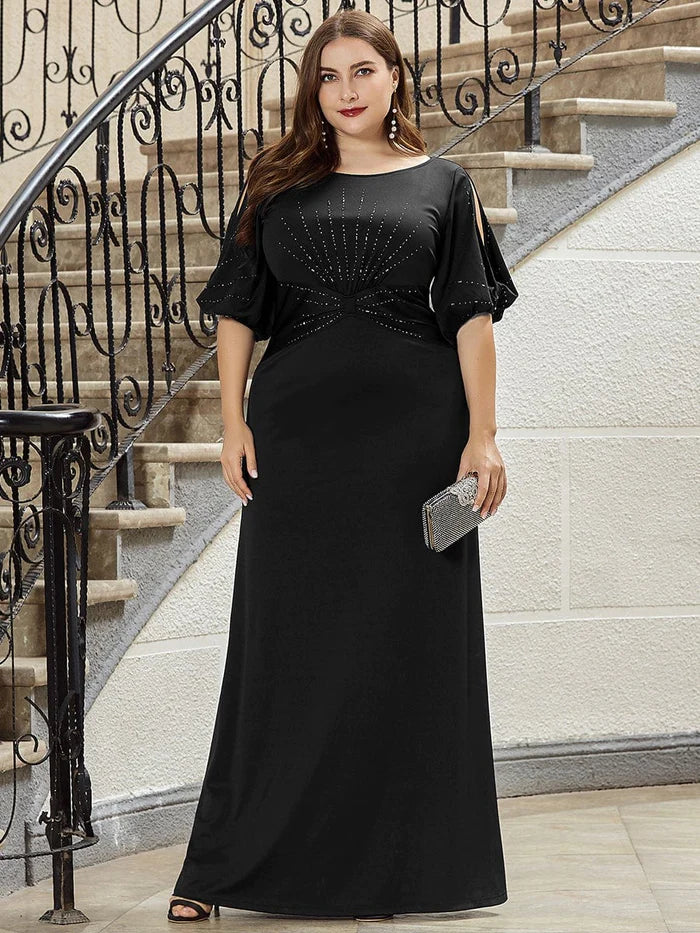 Women's U-Shaped-Neck DressesSimple Maxi Plus Size Mermaid Party Dresses for Women