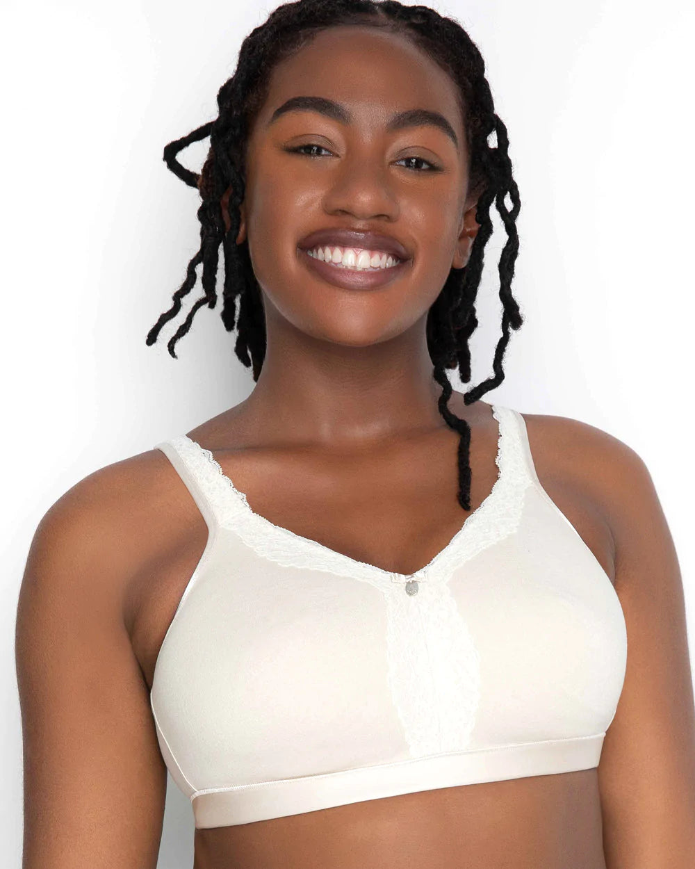 lace-up back bra for a custom fitCotton Luxe Unlined Wireless Bra