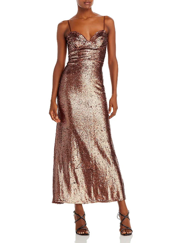 Women's U-Shaped-Neck DressesStasia Womens Sequined Formal Evening Dress