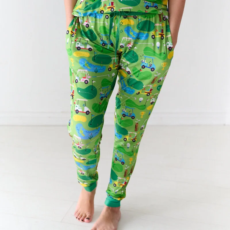 women's pajamas with drawstring waistFairway Fun Women's Pajama Pants