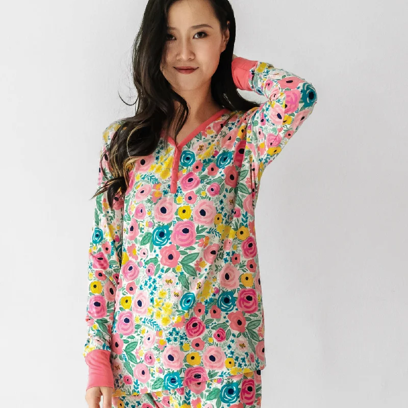 women's pajamas for those who appreciate soft, breathable fabricsSecret Garden Women's Pajama Top