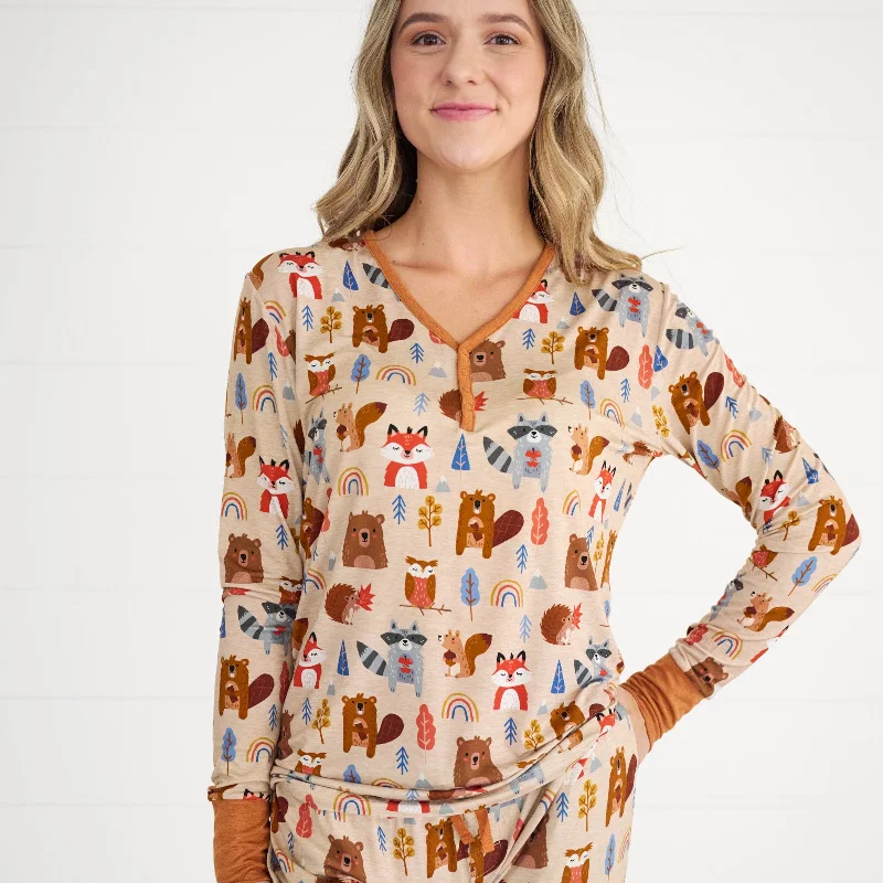 women's pajamas for those who want to feel pampered and lovedWoodland Friends Women's Pajama Top